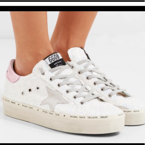 Golden Goose Hi-Star Shoe Iridescent Glitter NIB - Picture 2 of 8